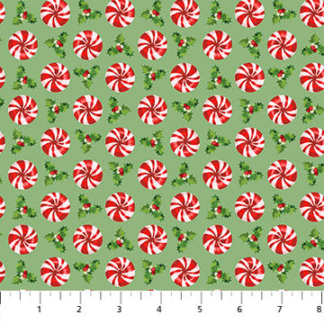 Peppermint Christmas Quilt Kit, 5685-2k, free shipping, top Northcott Fabrics Peppermint Candy