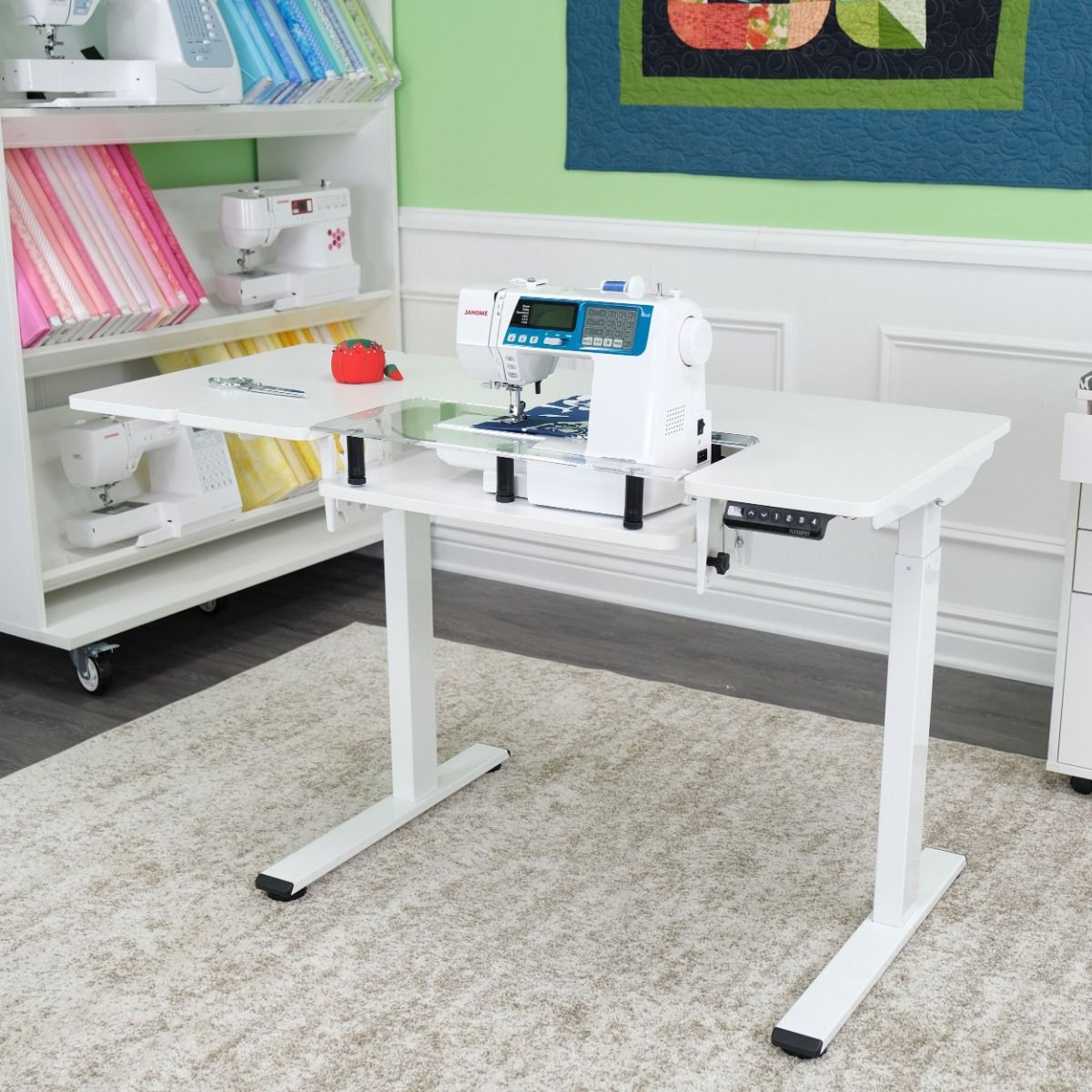 Eleanor Serger & Sewing Table - Adjustable Height – Mended Hearts Quilting  & Boutique