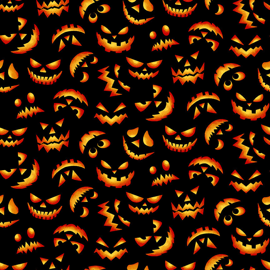 Halloween Ball - Scary Grins - Black 3049-99