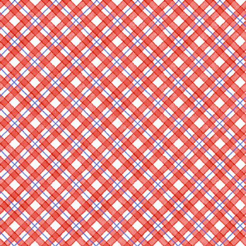 Strawberry Garden - Diagonal Plaid Multi Color