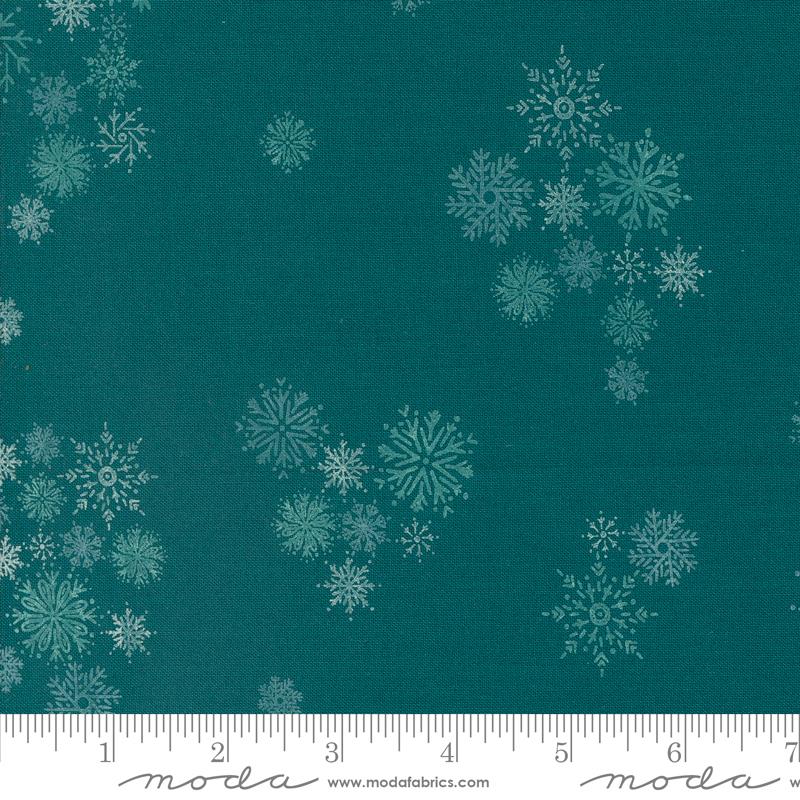 Cozy Wonderland - Snowflake Fall, Teal - 45596-15