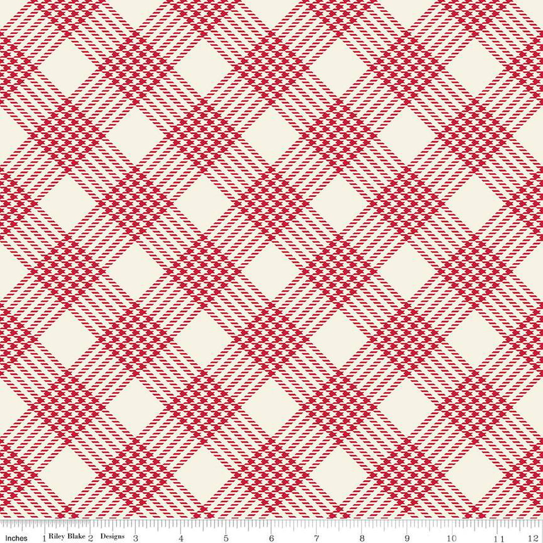 Merry Little Christmas - Plaid, Cream - C14844-CREAM