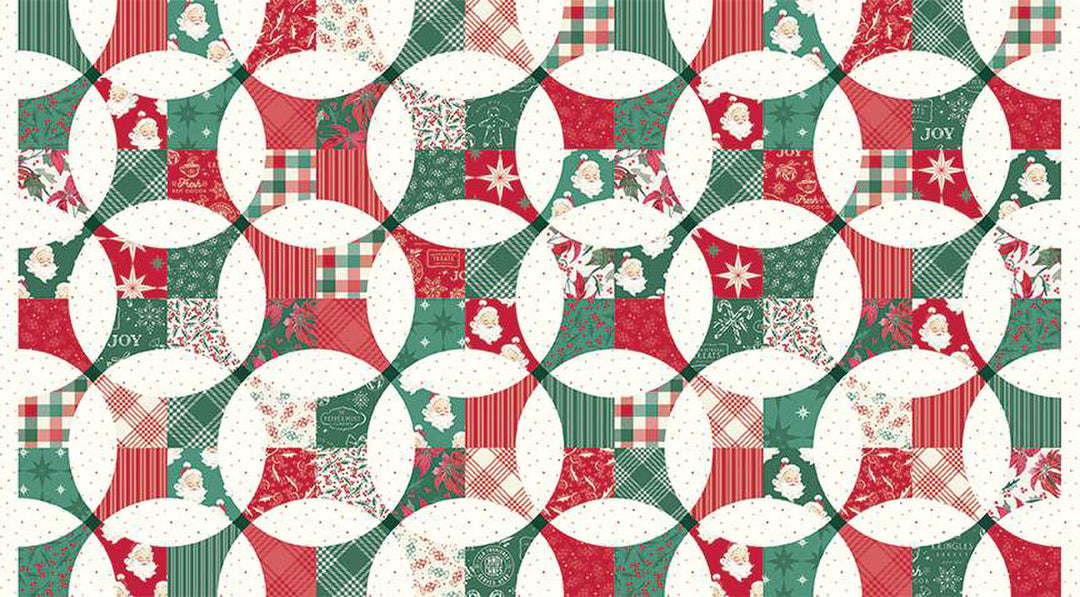 Merry Little Christmas - Christmas Petals Cheater Print, Multi - C14849-MULTI