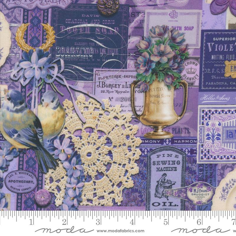 Curated In Color - Collage Patchwork, Purple - 7460-17