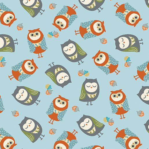 Hello Pumpkin - Owl Family, Light Blue - 16288-05