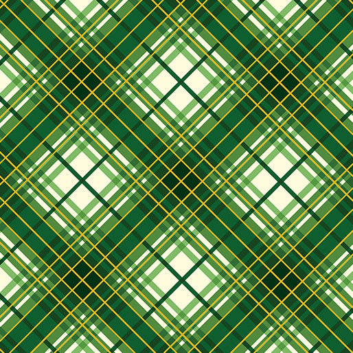 Christmas Musical - Holiday Plaid, Green - 14030M-44