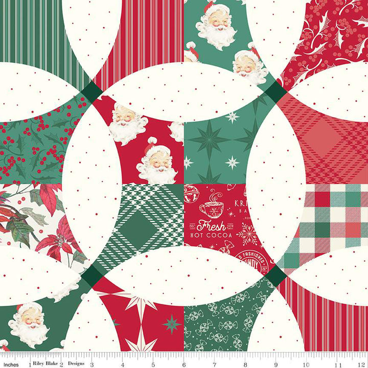 Merry Little Christmas - Christmas Petals Cheater Print, Multi - C14849-MULTI