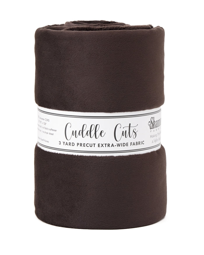 Classic Solid Cuddle - C390, Chocolate - 3yd cut