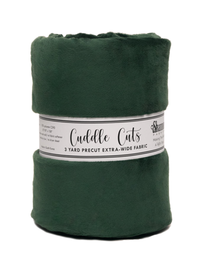 Classic Solid Cuddle - C390, Evergreen - 3yd cut