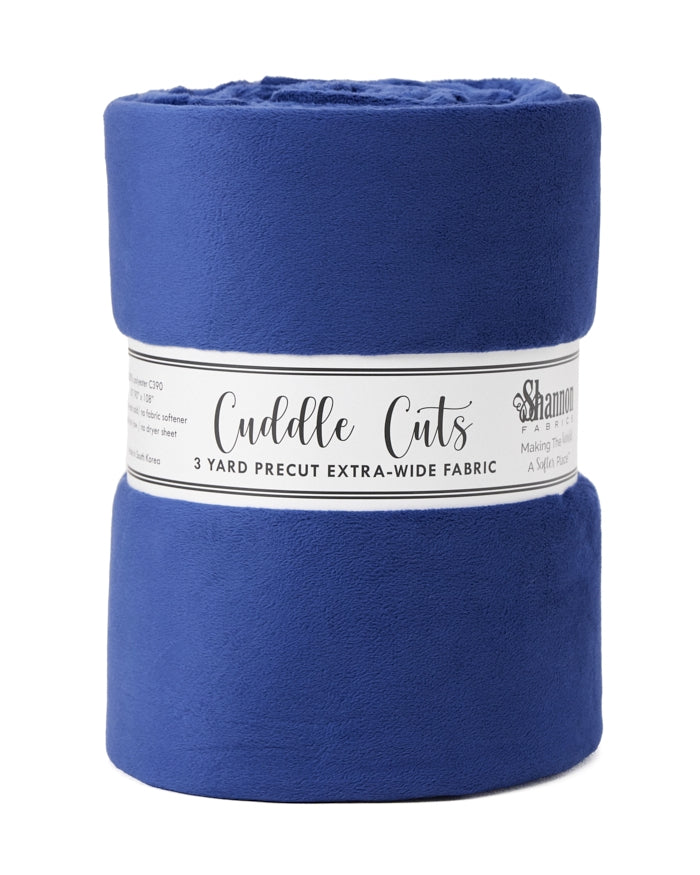 Classic Solid Cuddle - C390, Midnight Blue - 3yd cut