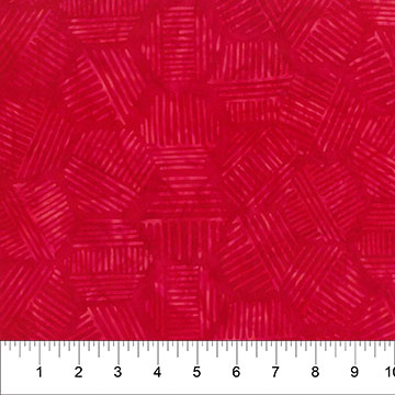 Hexies - Design 1, Lipstick Red - 81700-24 - Banyan Batiks