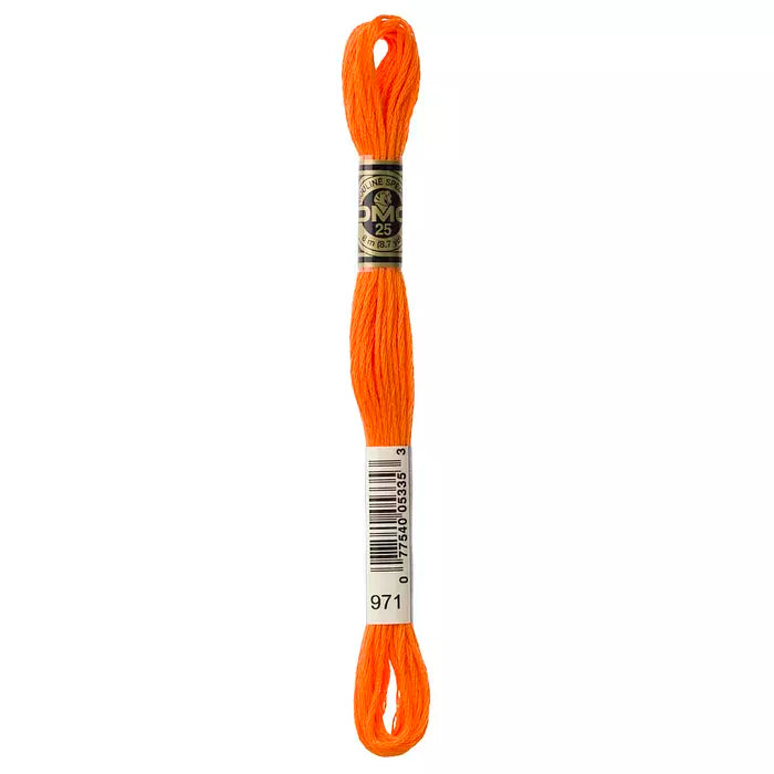 DMC 6 Strand Embroidery Floss - 971 Orange