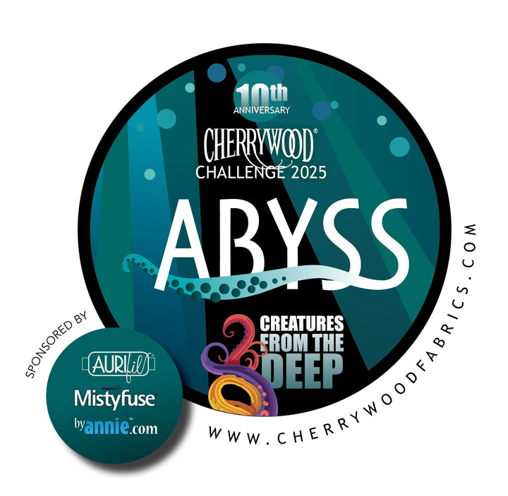 Abyss Cherrywood Challenge Fabric Bundle - 6 Fat Quarters and 6 Multi-Color "Droplets"