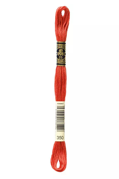 DMC 6 Strand Embroidery Floss - 350 Vermillion