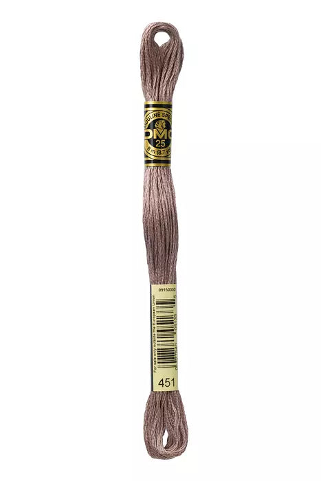 DMC 6 Strand Embroidery Floss - 451 Little Gray