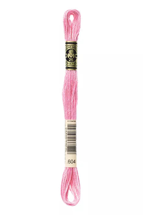 DMC 6 Strand Embroidery Floss - 604 Pink Hyacinth