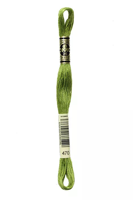 DMC 6 Strand Embroidery Floss - 470 Olive Green