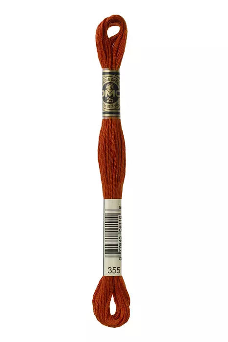 DMC 6 Strand Embroidery Floss - 355 Red Brown