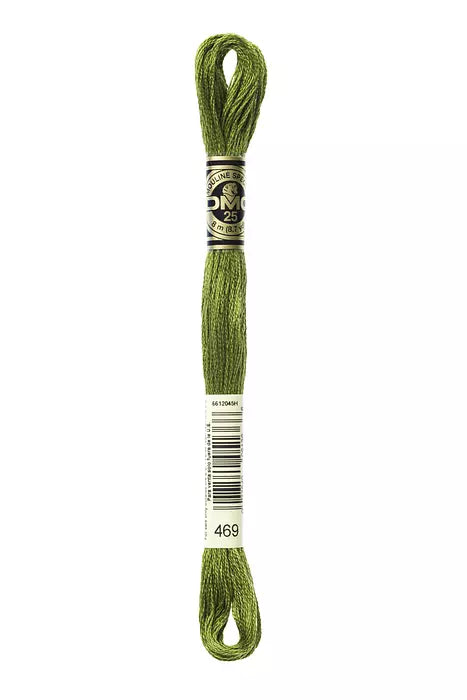 DMC 6 Strand Embroidery Floss - 469 Golden Moss Green