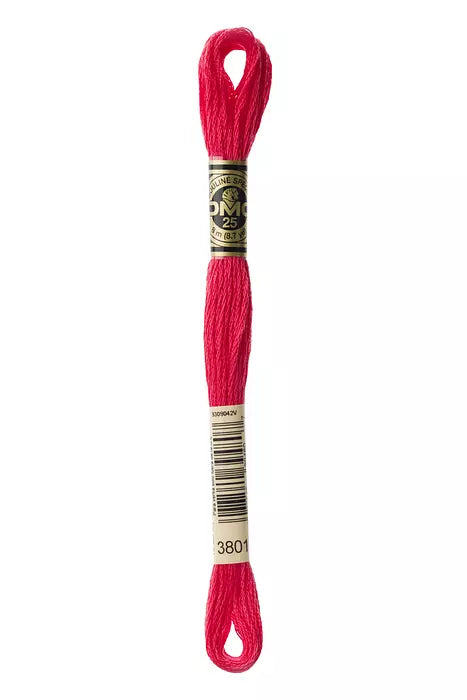 DMC 6 Strand Embroidery Floss - 3801 Tulip Red