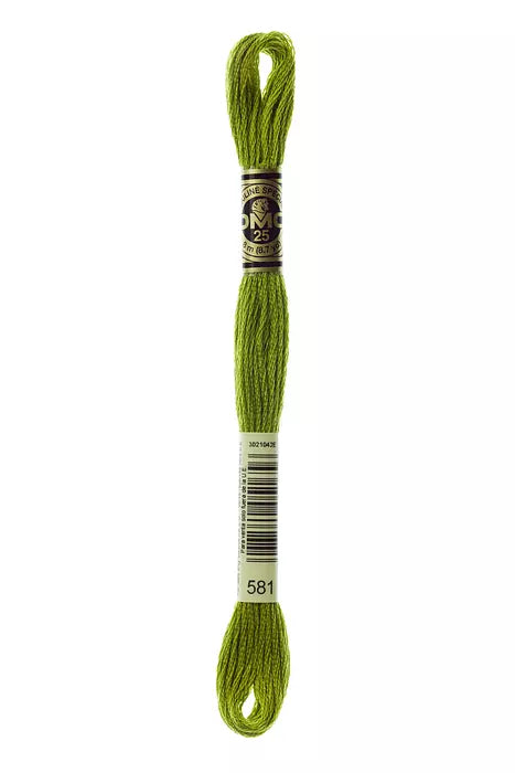 DMC 6 Strand Embroidery Floss - 581 Grasshopper