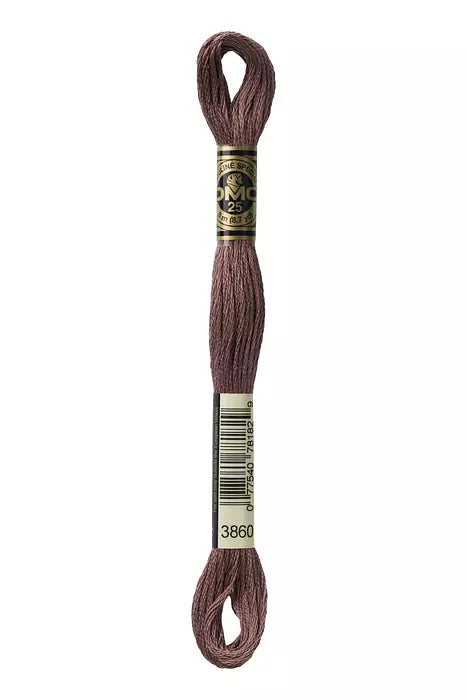 DMC 6 Strand Embroidery Floss - 3860 Dark Taupe