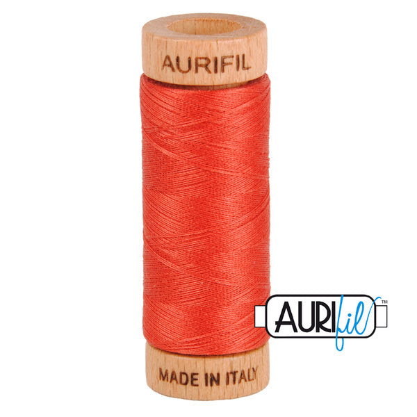 #2255 Dark Orange Red Aurifil Cotton Thread